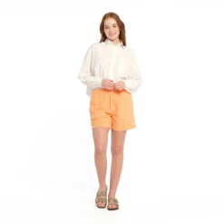 Womens Muskmelon Terry Shorts -Trendy Beach Hat 230804 CancerCouncil Ecom CCCCC145203 0463 5000px