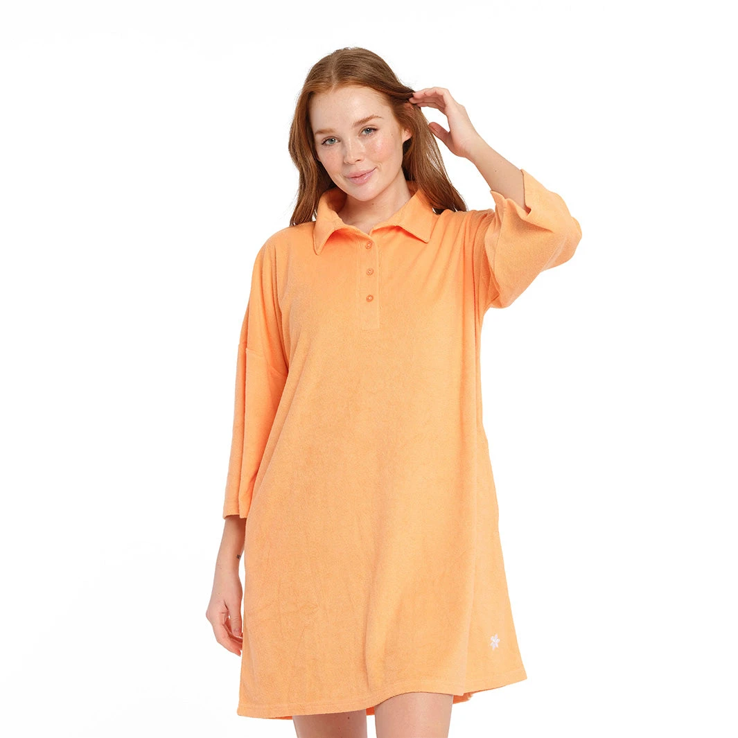 Womens Muskmelon Terry Dress 3 Womens Muskmelon Terry Dress