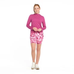 Womens Active Jersey Hoodie - Wild Aster -Trendy Beach Hat 230804 CancerCouncil Ecom CCCCC145273 0584 5000px