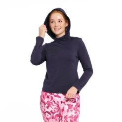 Womens Active Jersey Hoodie - Navy 11 Womens Active Jersey Hoodie - Navy -Trendy Beach Hat 230804 CancerCouncil Ecom CCCCC145283 0558 5000px1