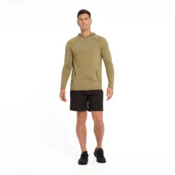 Mens Active Jersey Hoodie - Olive -Trendy Beach Hat 230804 CancerCouncil Ecom CCCCC145403 0147 5000px