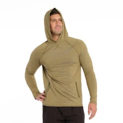 Mens Active Jersey Hoodie - Olive -Trendy Beach Hat 230804 CancerCouncil Ecom CCCCC145403 0157 5000px