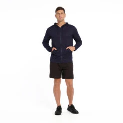 Mens Active Coolpass Hooded Jacket - Navy -Trendy Beach Hat 230804 CancerCouncil Ecom CCCCC145413 0187 5000px