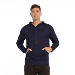 Mens Active Coolpass Hooded Jacket - Navy -Trendy Beach Hat 230804 CancerCouncil Ecom CCCCC145413 0187 5000px1