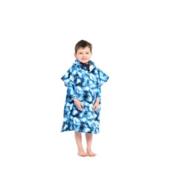 Kids Blue Tie Dye Hooded Towel -Trendy Beach Hat 230907 CancerCouncil EcomKids CCCCC145523 1163 5000px