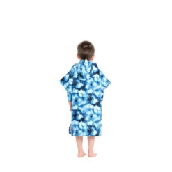 Kids Blue Tie Dye Hooded Towel -Trendy Beach Hat 230907 CancerCouncil EcomKids CCCCC145523 1177 5000px