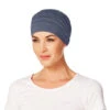 Christine Yoga Turban - Steel Blue 2 Christine Yoga Turban - Steel Blue -Trendy Beach Hat 27105 Yogainsteelblue 0168