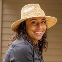 Flora Raffia Fedora Hat - Natural -Trendy Beach Hat 32369 1floranatural d0fa7973 6ac2 4fee 8ec7 f0b68d9ee569