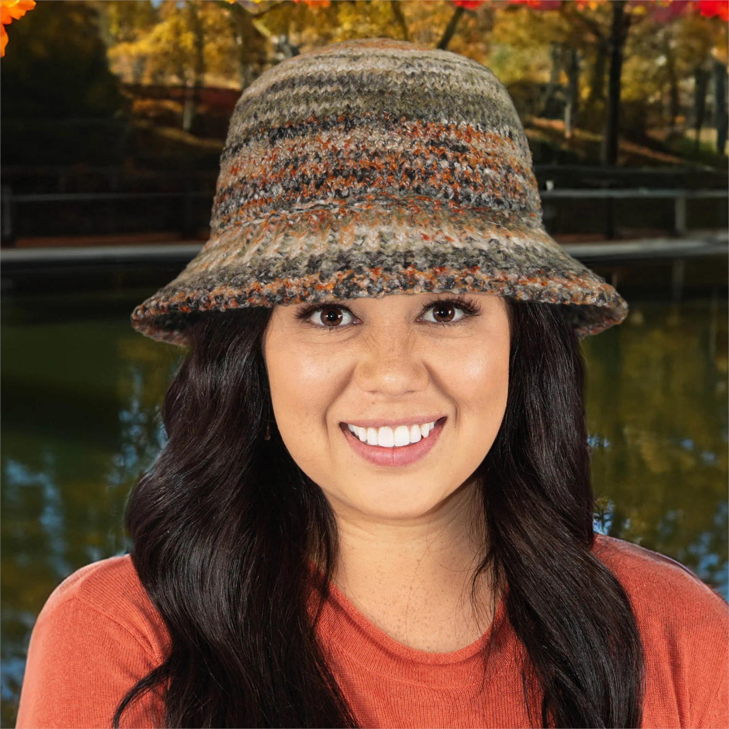 Izzy Bucket Hat - Green/Orange 4 Izzy Bucket Hat - Green/Orange - Image 2