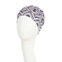 Christine Yoga Turban - Endless Shapes Of Blue -Trendy Beach Hat 8059 2