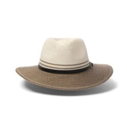 Heritage Town And Country Hat - Ivory/Chocolate -Trendy Beach Hat BD146Chocolatefront