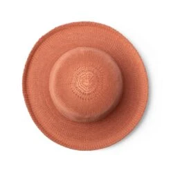 Classic Breton Hat - Paprika -Trendy Beach Hat R35LPaprikaabove