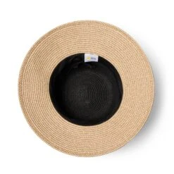 Jaclyn Bucket Hat - Natural -Trendy Beach Hat RL602BlackNaturalbelow
