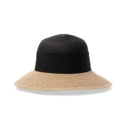 Jaclyn Bucket Hat - Natural -Trendy Beach Hat RL602BlackNaturalfront