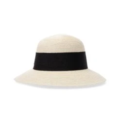 Jaclyn Bucket Hat - Ivory 8 Jaclyn Bucket Hat - Ivory -Trendy Beach Hat RL602IvoryBlackfront