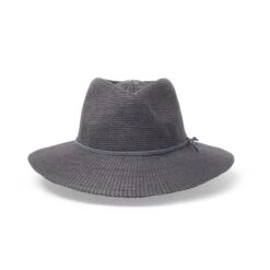 Jacqui Mannish Hat - Slate Grey -Trendy Beach Hat RL73SlateGreyfront