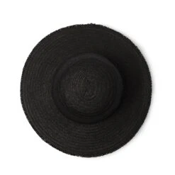 Kayla Capeline Hat - Black -Trendy Beach Hat RL878Blackabove