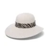 Selena Cloche Hat - Camel/White -Trendy Beach Hat RL883MixCamelWhiteangle
