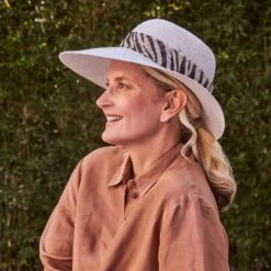 Selena Cloche Hat - Camel/White 8 Selena Cloche Hat - Camel/White -Trendy Beach Hat RL883 SelenaCamelWhite 63 AA