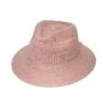 Flora Raffia Fedora Hat - Light Pink -Trendy Beach Hat RL887FloraLightPink 2