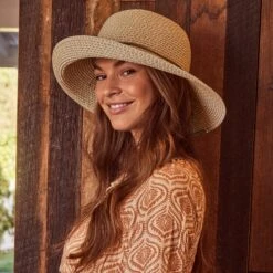 Francesca Souwester Hat - Natural -Trendy Beach Hat RL896NaturalPS65 56419 A