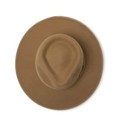 Hallie Felt Fedora Hat - Camel 8 Hallie Felt Fedora Hat - Camel -Trendy Beach Hat RL899Camelabove