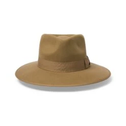 Hallie Felt Fedora Hat - Camel