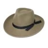 Cora Felt Fedora Hat - Khaki -Trendy Beach Hat RL903Cora KhakiGreen 1