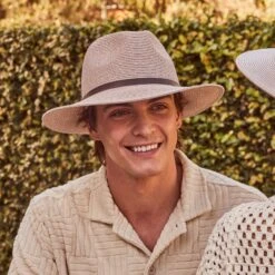 Darby Fedora Hat - Wheat -Trendy Beach Hat RM615Wheat